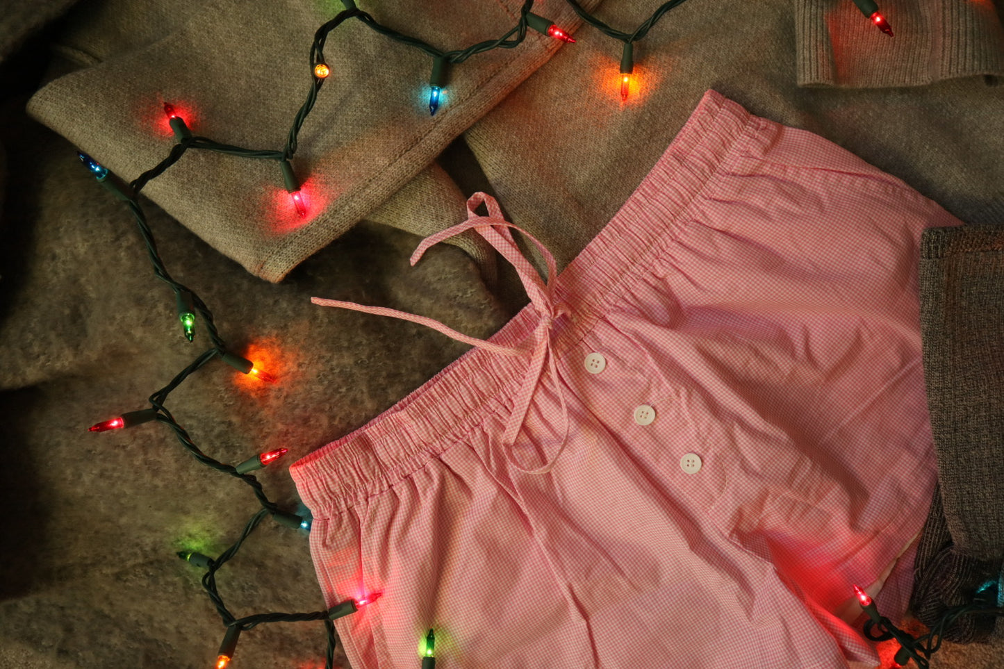 Pink Checkered Shorts